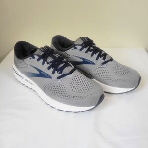 Brooks Beast 20 Mens Running Shoes Grey Navy Blue 1103271D491 Size 12 Medium D